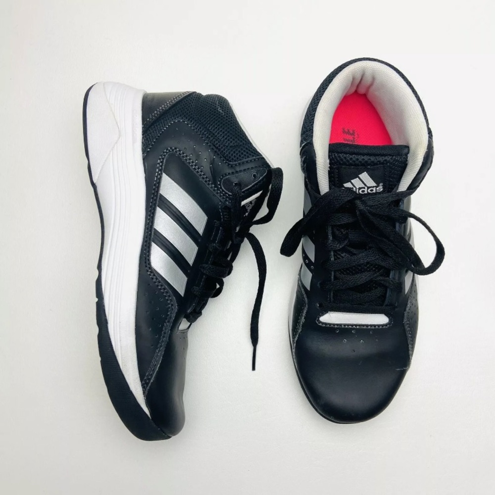 Adidas Boys Kids Black White CF Ilation Mid K Lace Up Sneaker Shoes Size 5.5